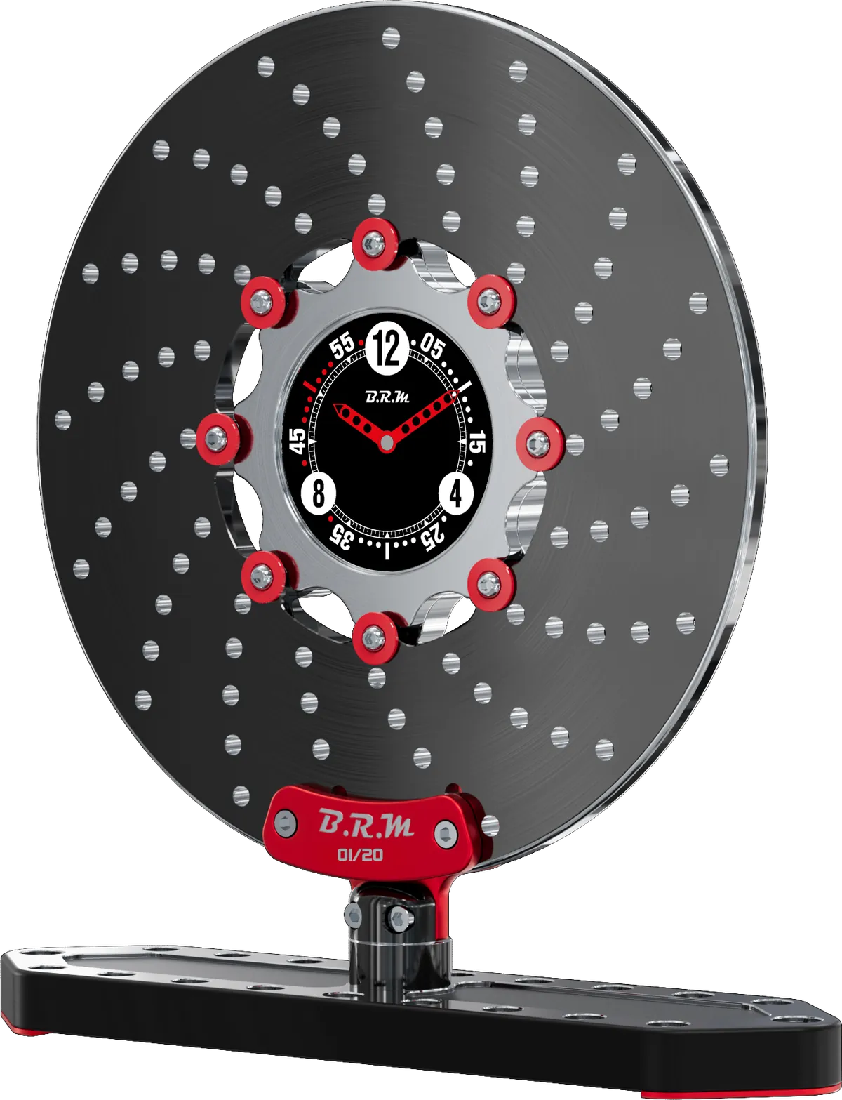 Le Disque — horloge B.R.M usinée dans la masse
