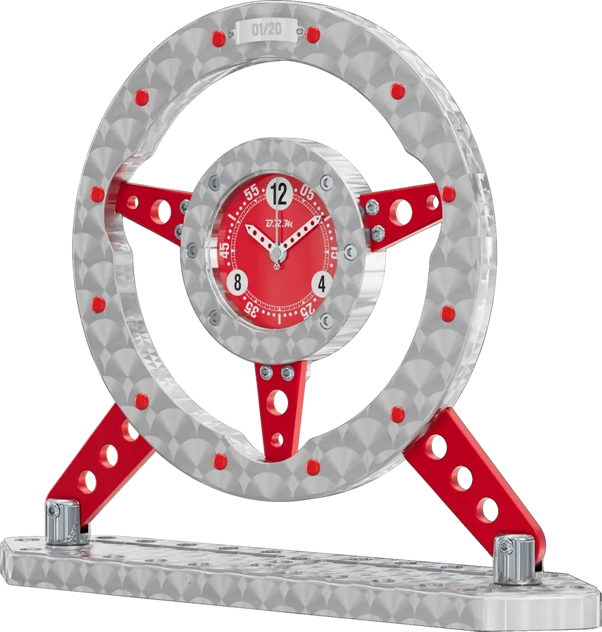 Das Lenkrad — Guillochierte Ausführung · Granatrot