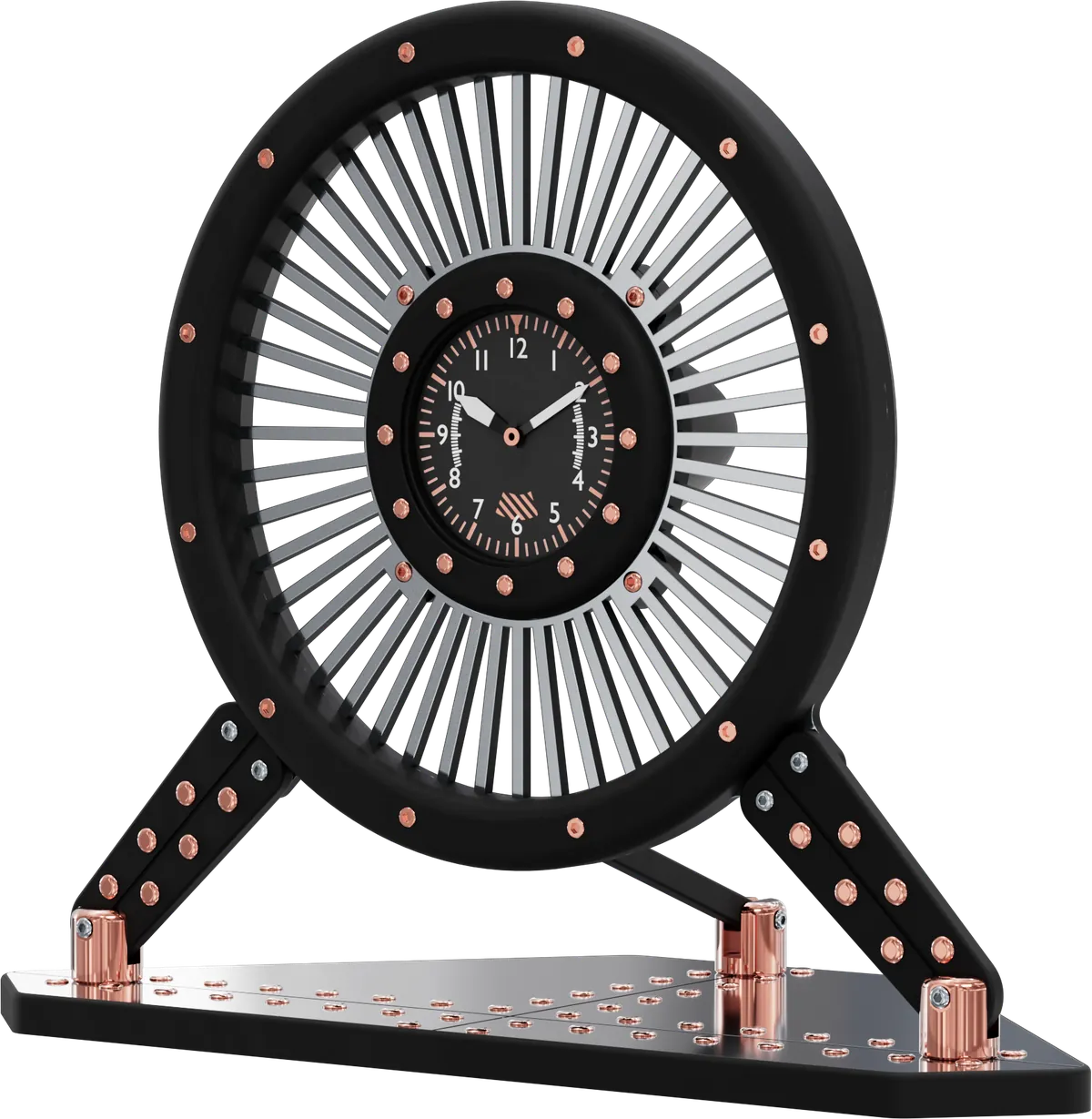 Le Réacteur — horloge B.R.M usinée dans la masse