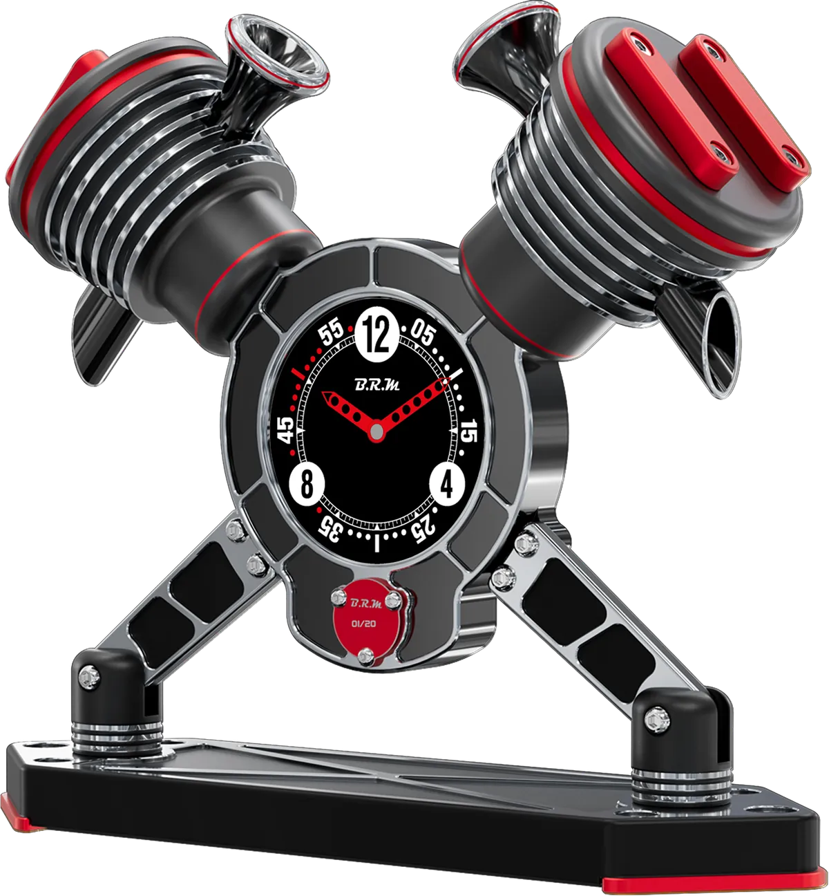 Le V-Twin — horloge B.R.M usinée dans la masse